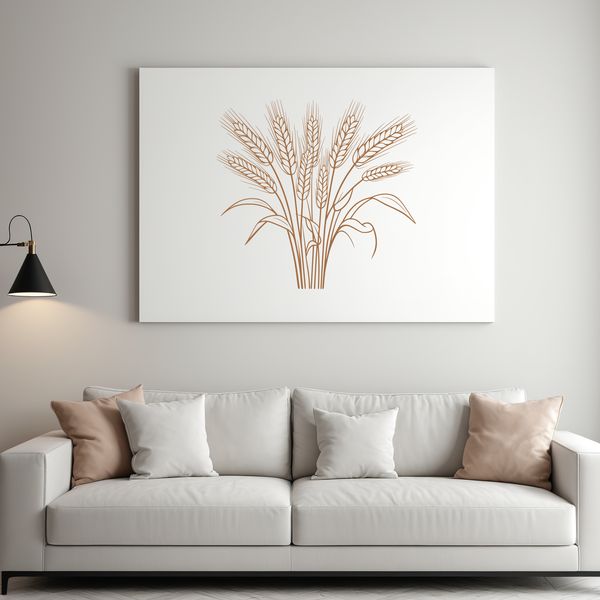 Fresh Wheat Illustration A realistic illustration of a single wheat stalk.