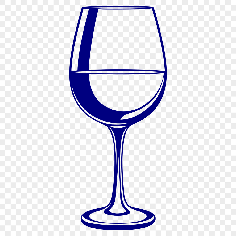 Red Wine Illustration Free SVG Download SVG illustration of a glass filled with red wine on a table.
