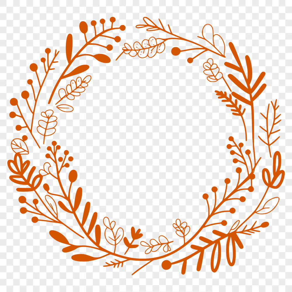 Free SVG Wreath Template for Cricut Machines A floral SVG design featuring a decorative wreath made up of intricate elements.