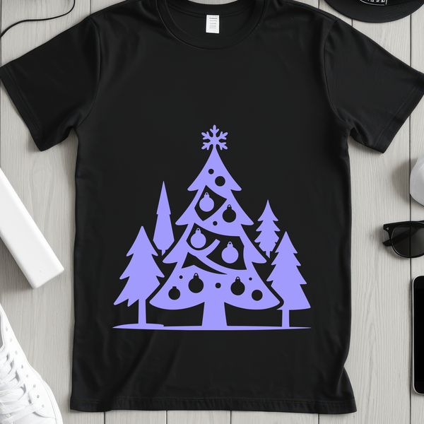 A simple, vector design representation of a Christmas tree, suitable for various uses including web design and DIY projects.