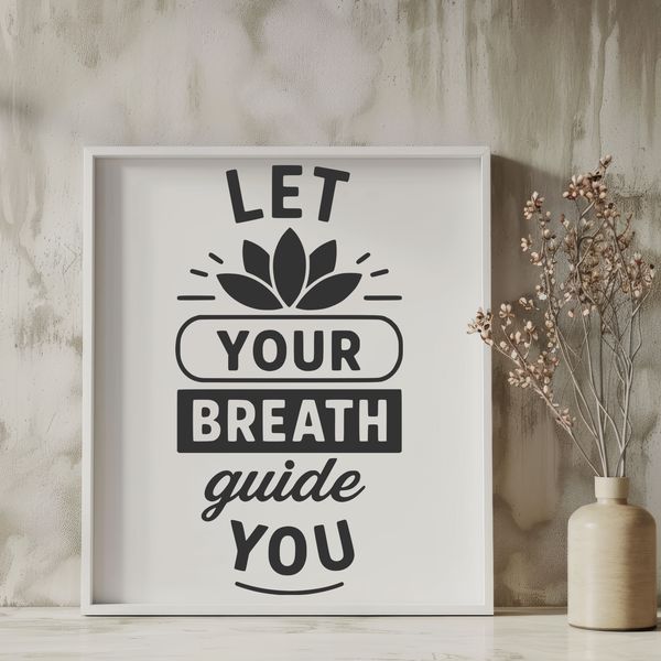 Inspirational Yoga Quote SVG Motivational yoga quote with simple design elements.