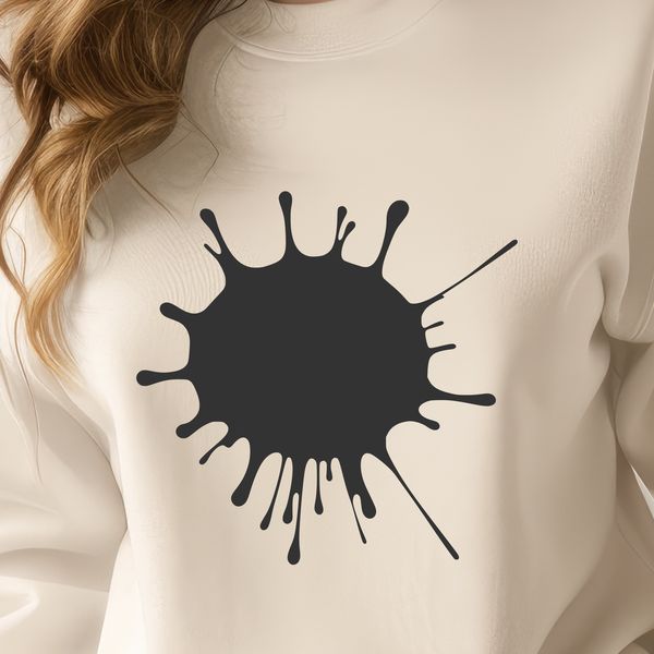 Stylized Slime Drop A stylized vector shape resembling a splat of slime, suitable for clip art designs.