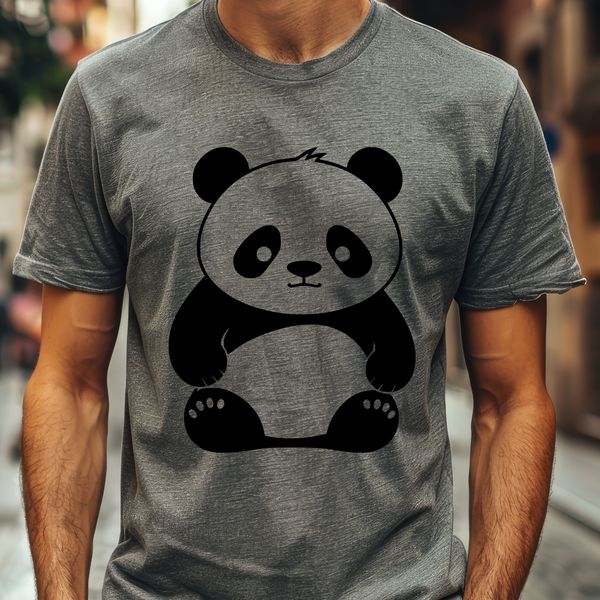 Cute Panda Vector Design Vector graphic design of a panda for crafting or digital use