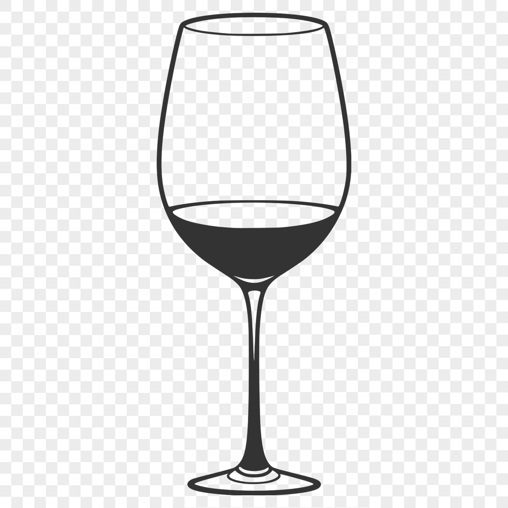 Elegant Glass Wine Icon Illustrative wine in a glass, suitable for digital design projects.