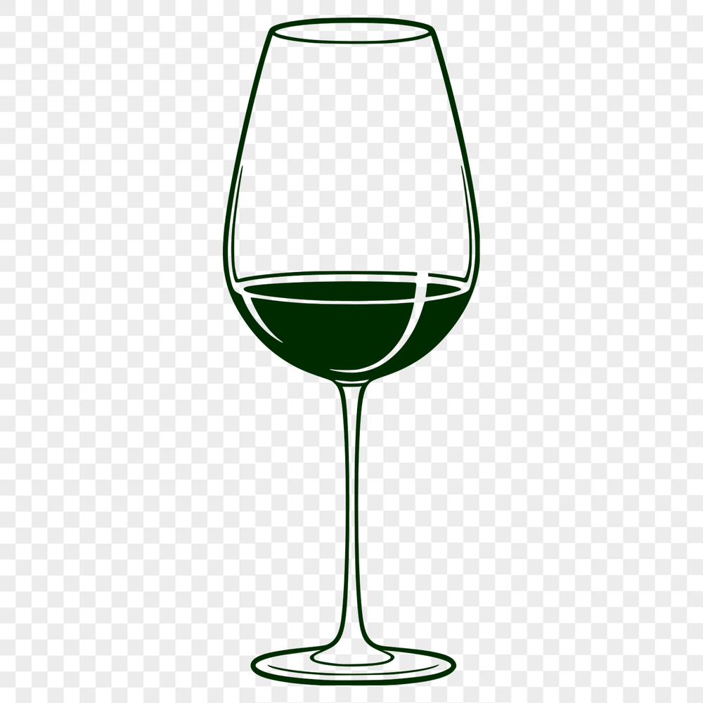 Wine Glass Filled with Rich Red Liquid A wine glass filled with red liquid on a table or countertop.