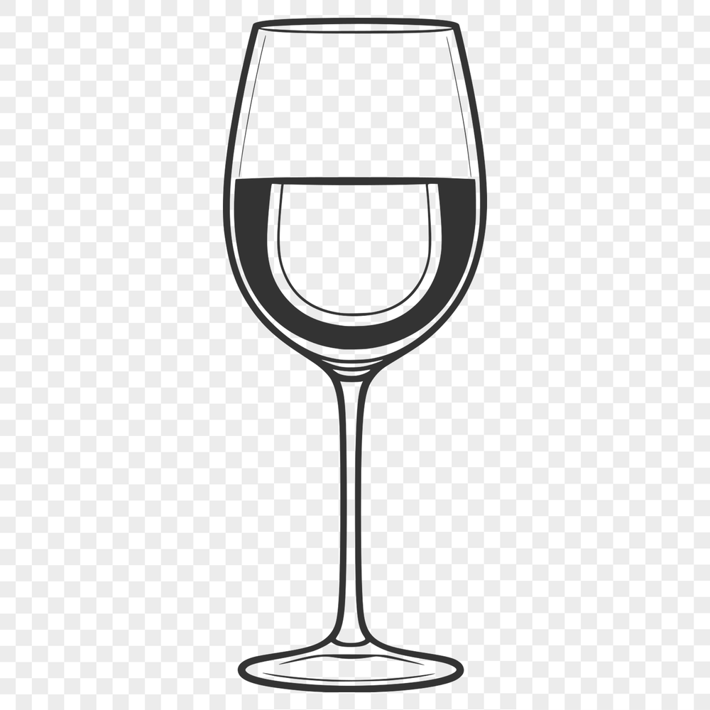 Free SVG Wine Icon A glass containing wine with a subtle drop effect on the rim.