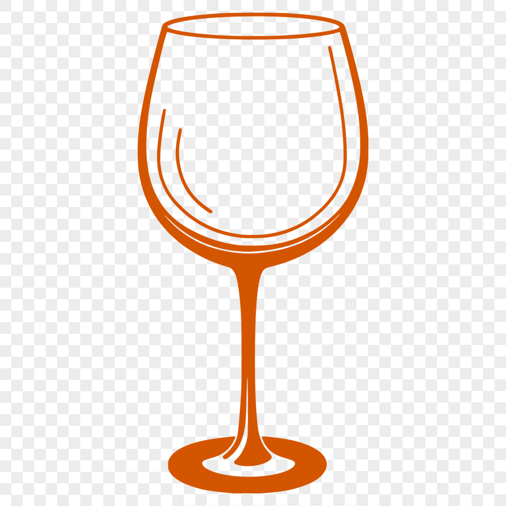 Beautiful Wine Glass Art A simple illustration of a wine glass filled with red wine on a table.