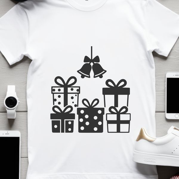 A 2D illustration of a gift wrapped in a bow, suitable for digital use.