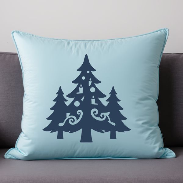 An intricately designed vector graphic of a festive Christmas tree silhouette for various uses.