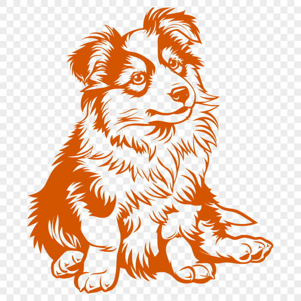 Creative Sitting Shetland Sheepdog PNG