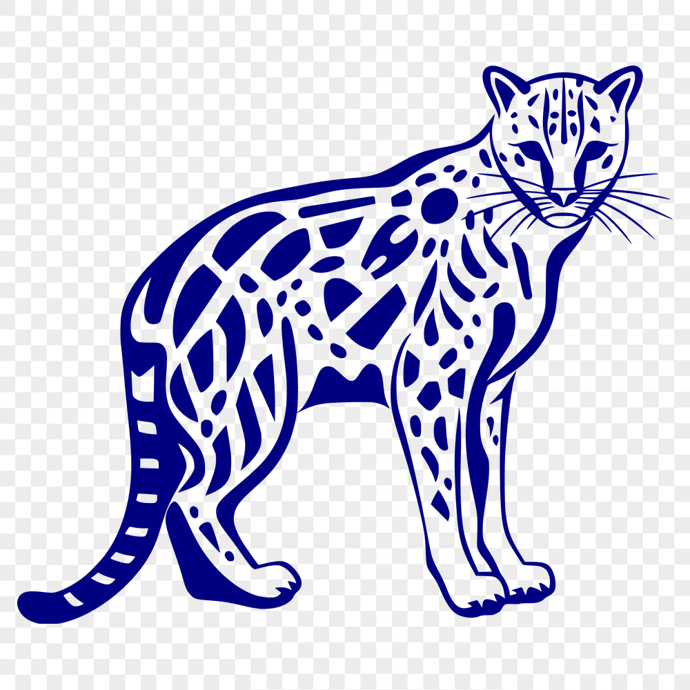 Standing Big Cat Vector Illustration