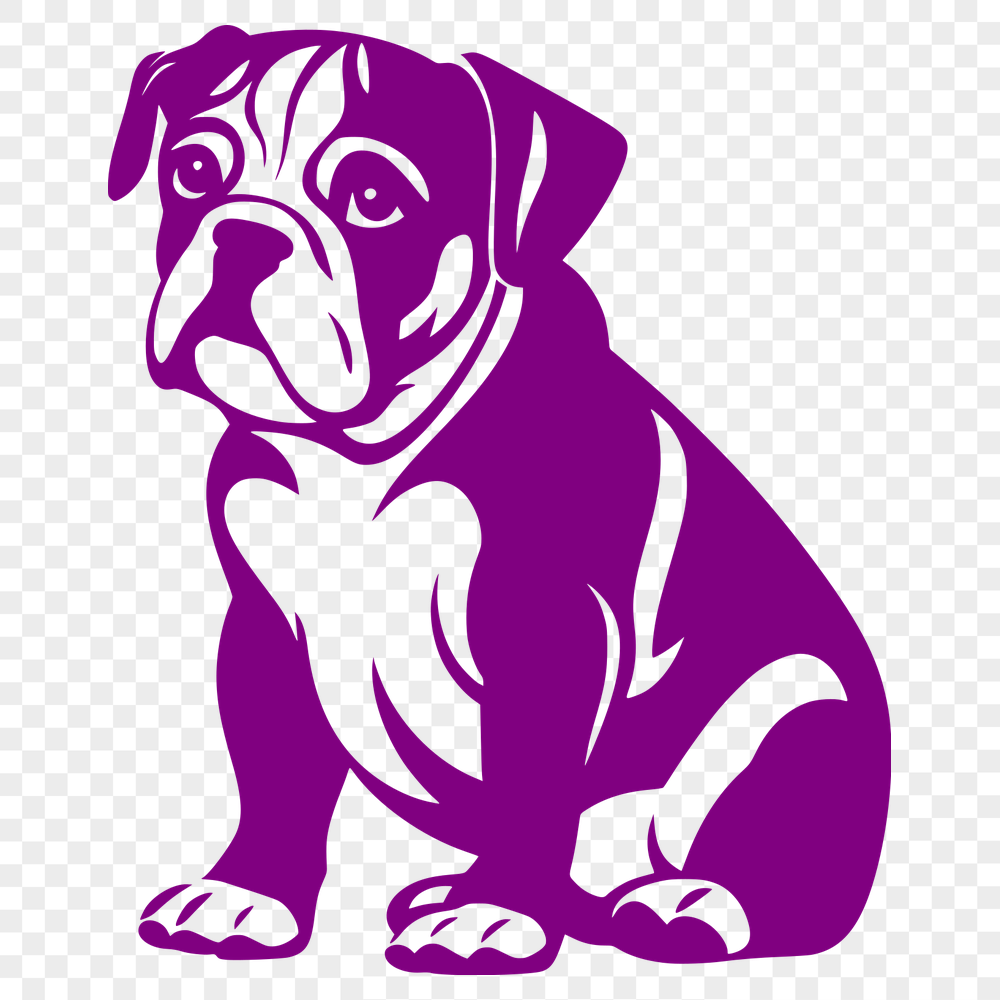 Creative Sitting Bulldog SVG