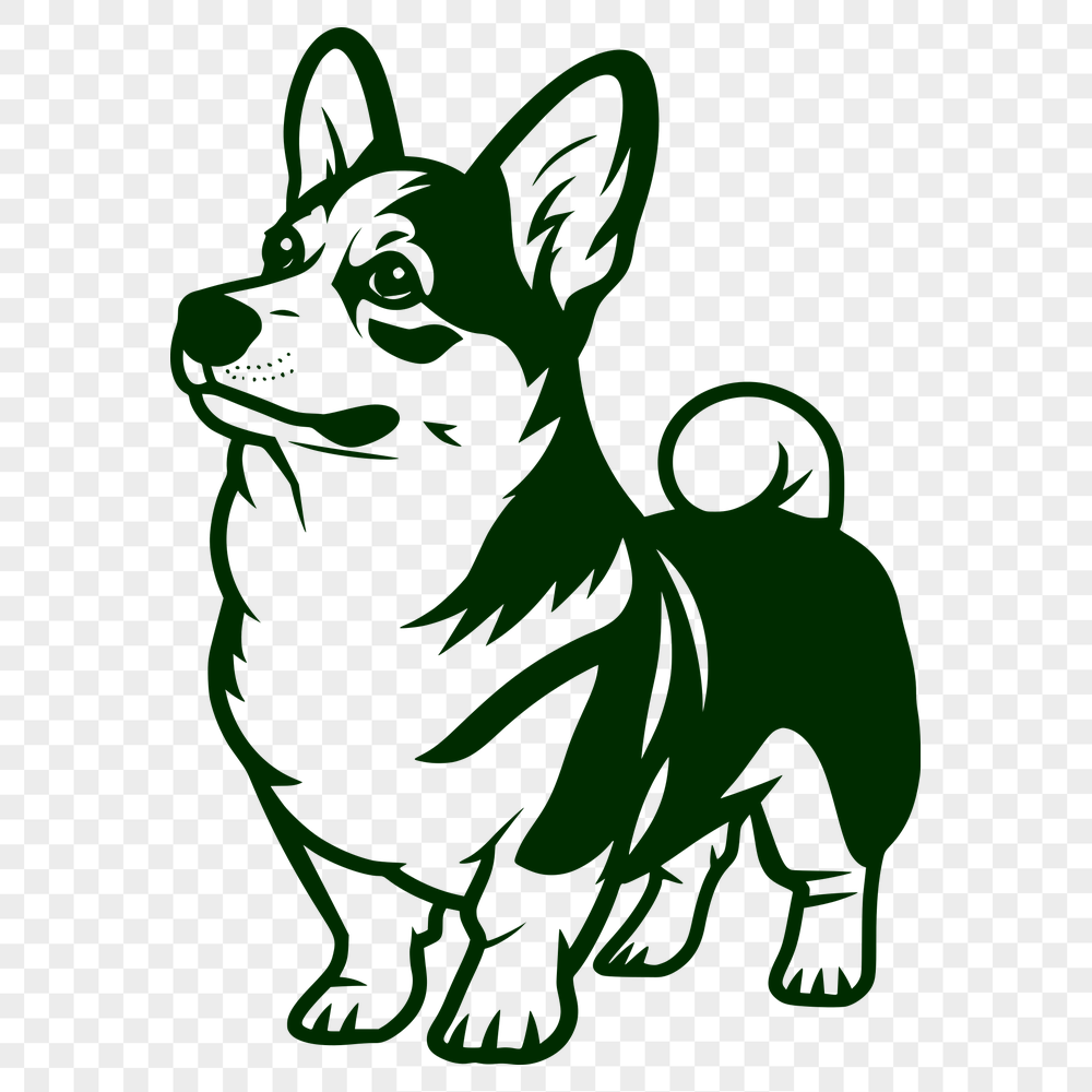 Standing Corgi Digital Art