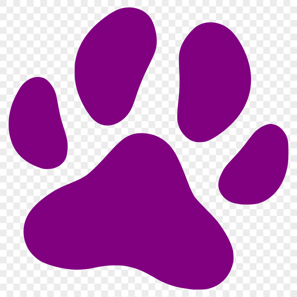 Paw Print Clipart In SVG, PNG, PDF And DXF Formats