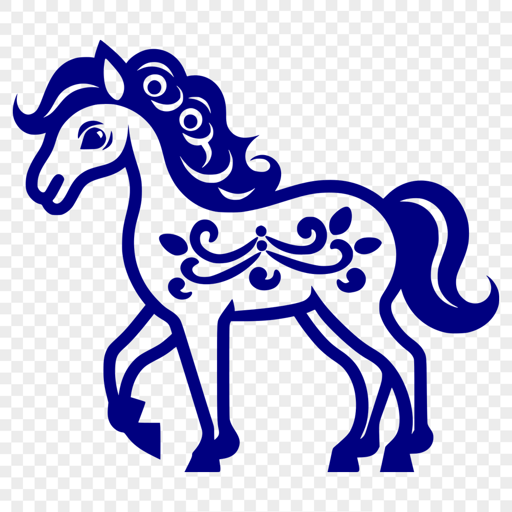 Artistic Horse DXF - For Laser Cutter Project