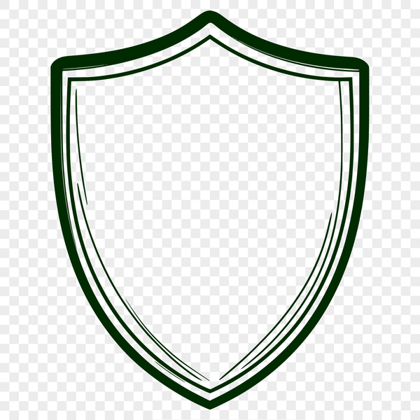 Stylized Shield Icon in Vector Format A stylized shield icon designed as a vector graphic for various applications.
