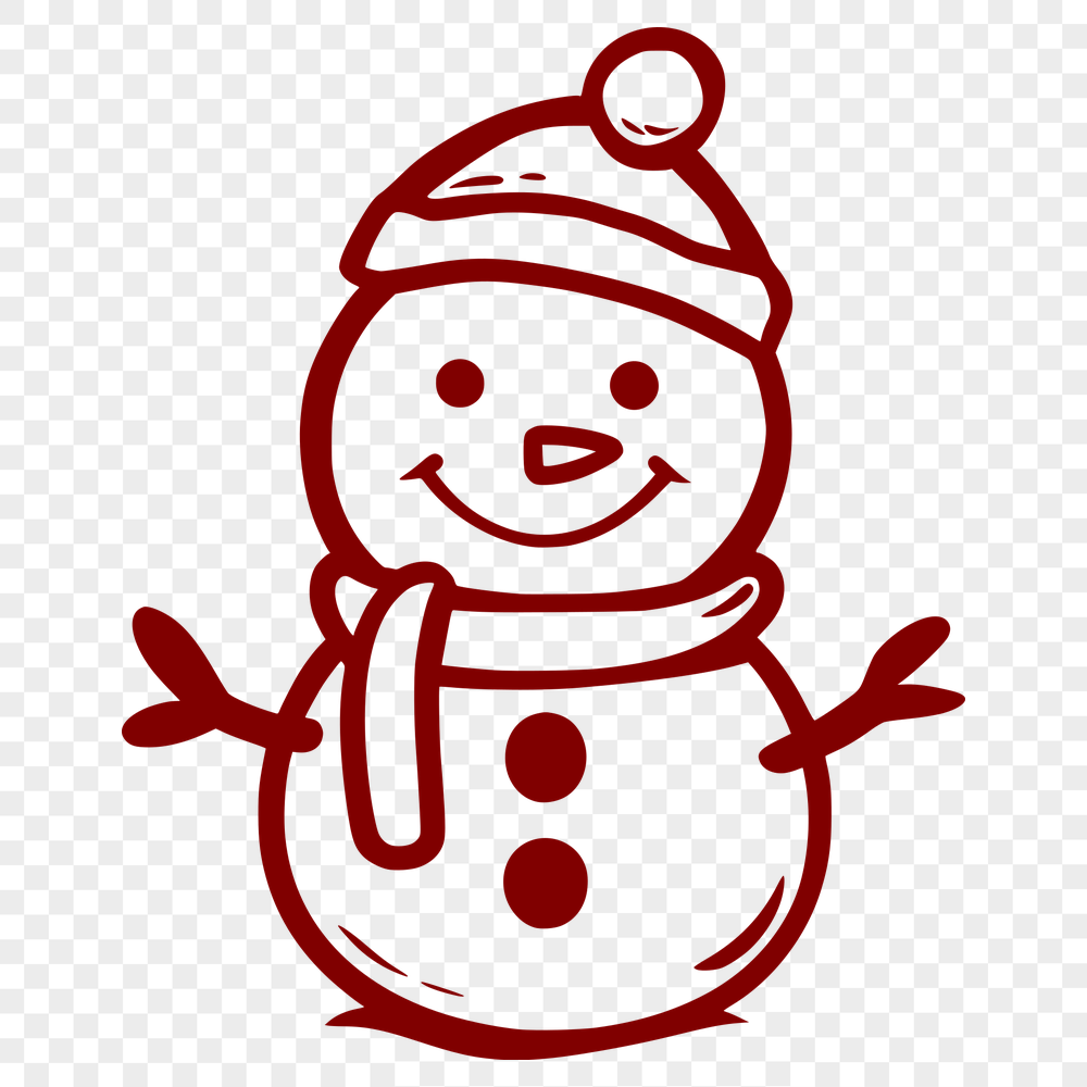 Unique Snowman - Cricut PNG