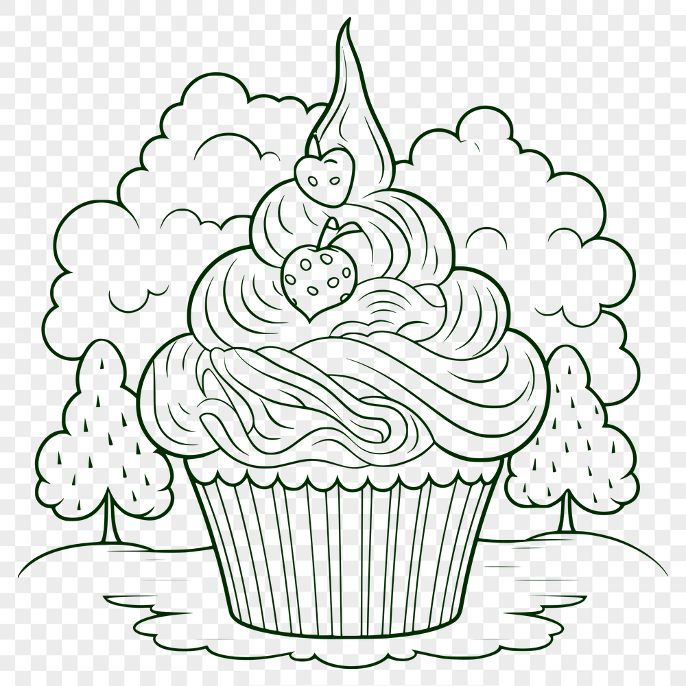 Free Cupcake - Laser Cutter PNG