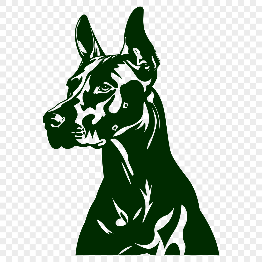 Artistic Doberman Pinscher Vector Drawing