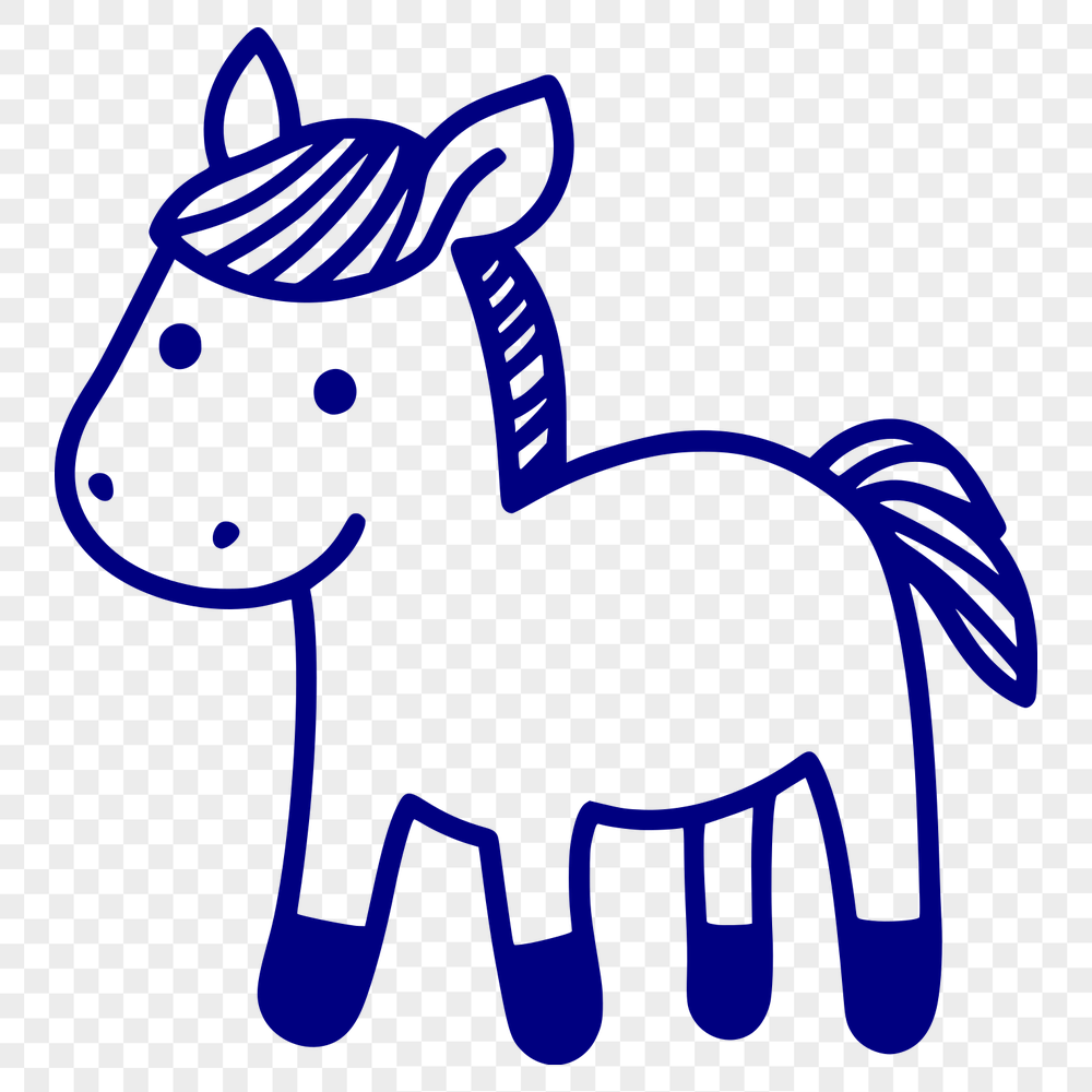 Horse Drawing In PNG File Format For Free Download