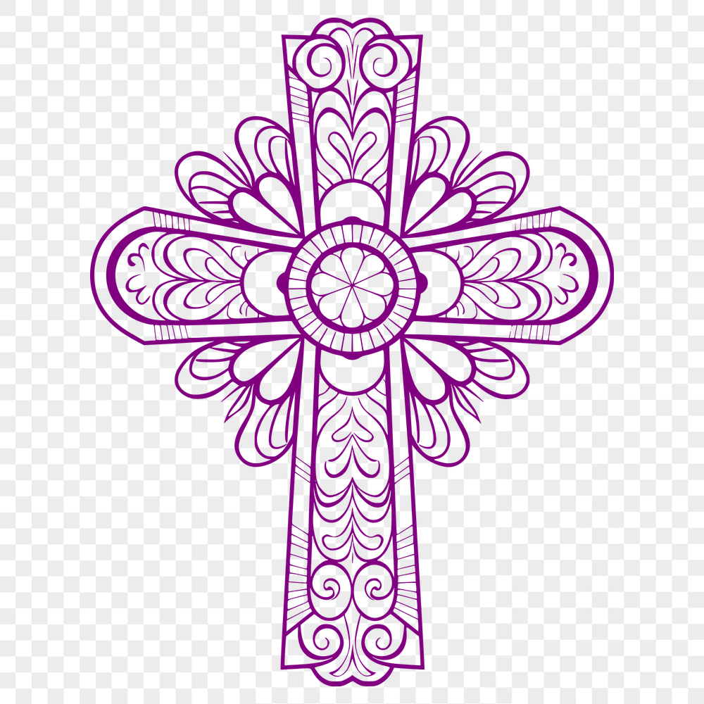 Artistic Crucifix SVG, PNG, PDF And DXF Files