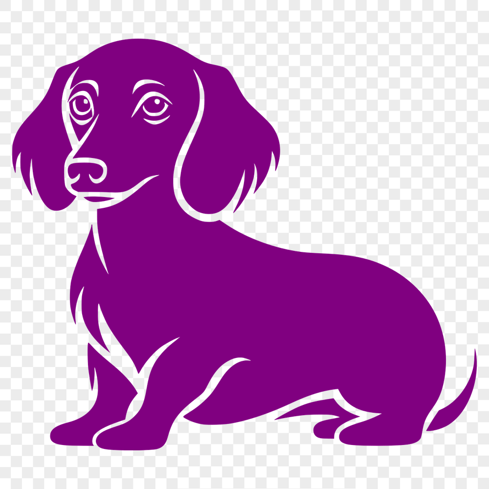 Artistic Standing Dachshund - SVG