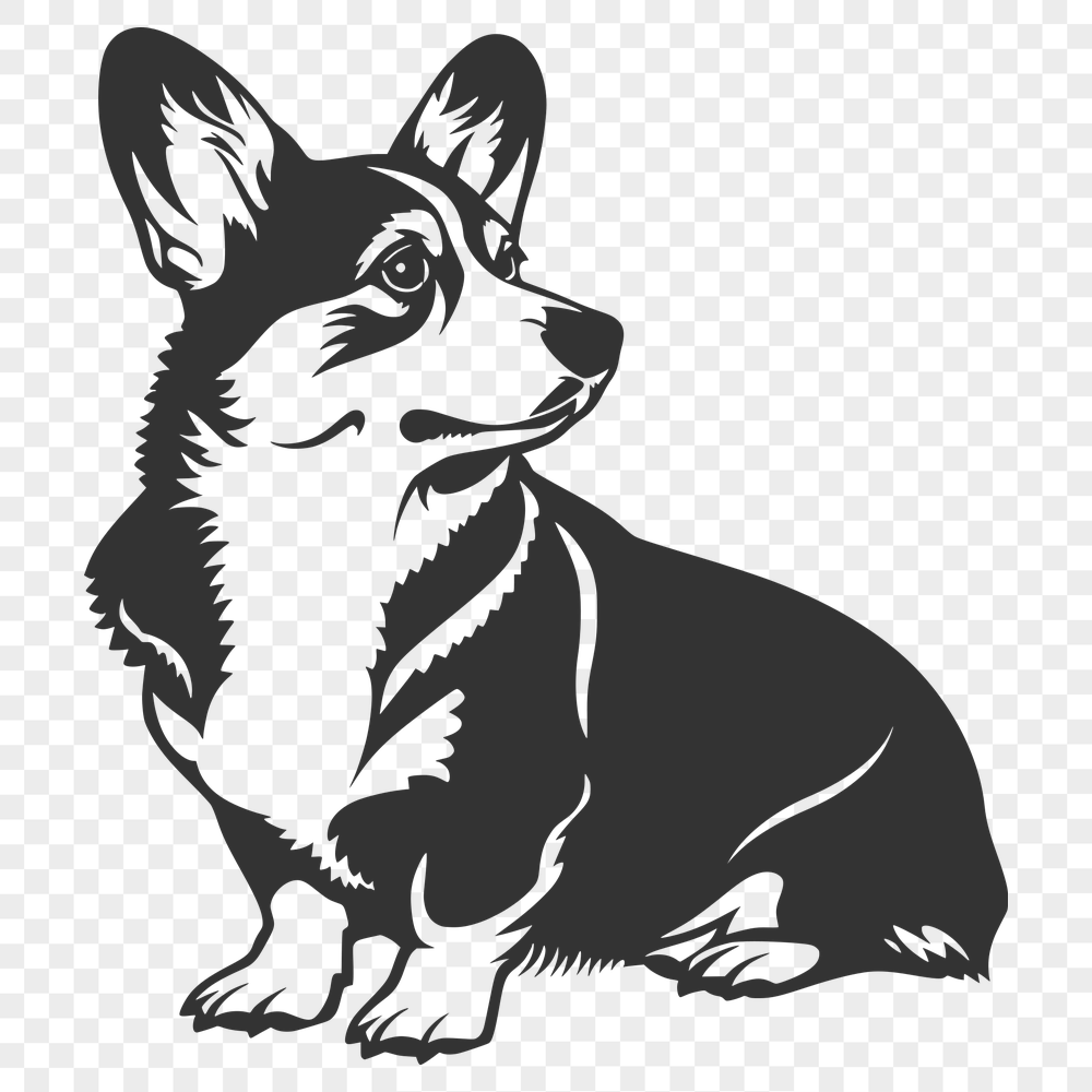 Artistic Sitting Welsh Corgi - PDF