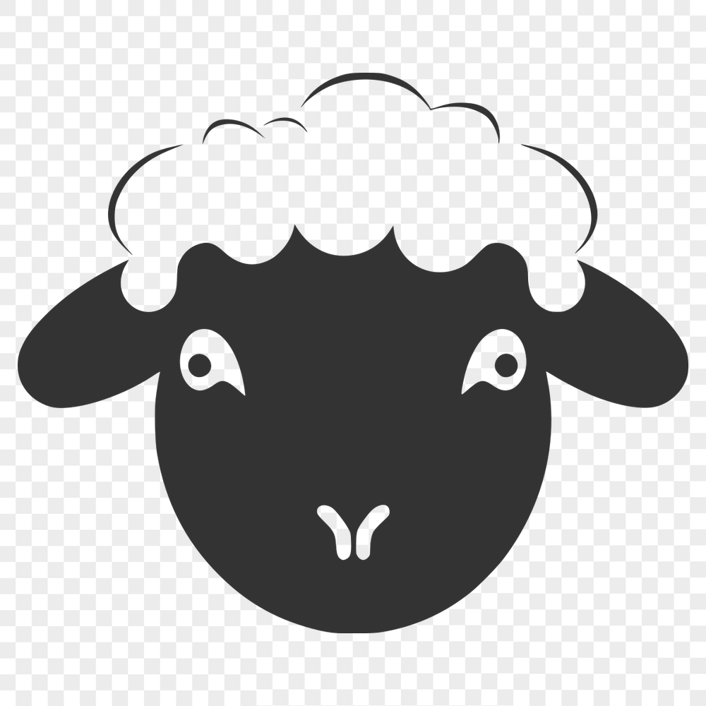 Free Beautiful Sheep Simple Line Drawing