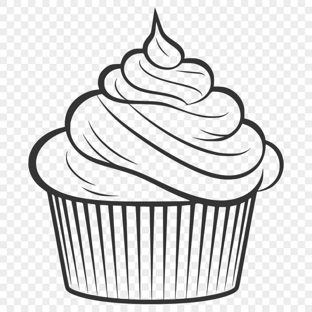 Artistic Cupcake Vector Art