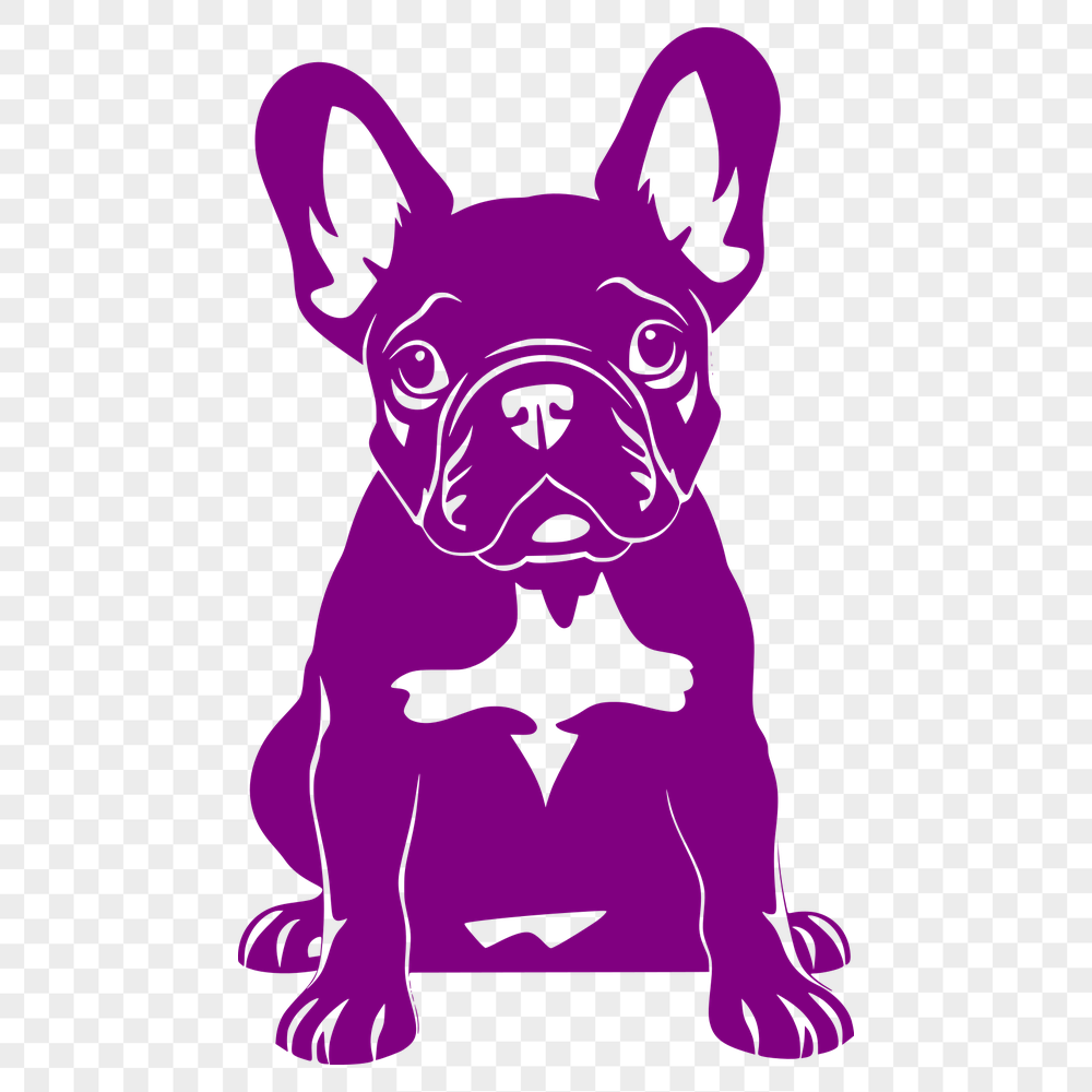 Unique Sitting French Bulldog SVG