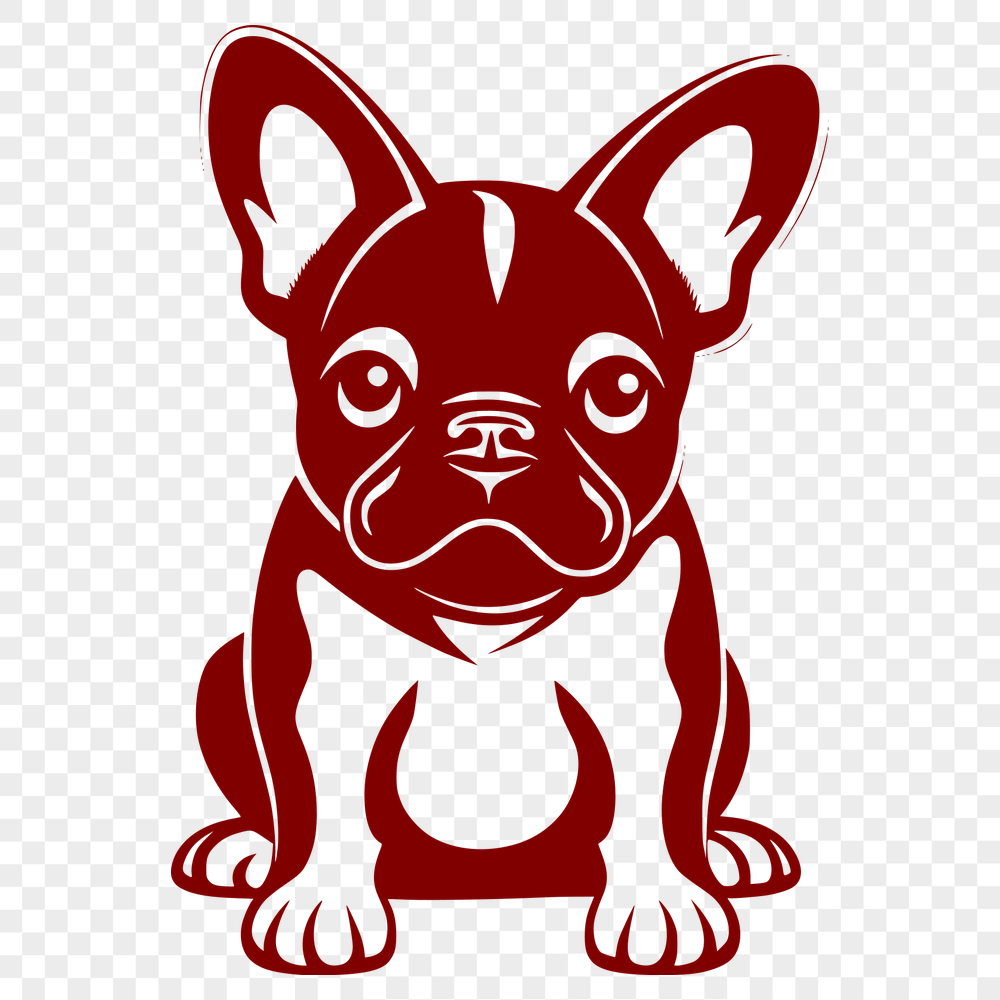 Artistic French Bulldog Digital Drawing