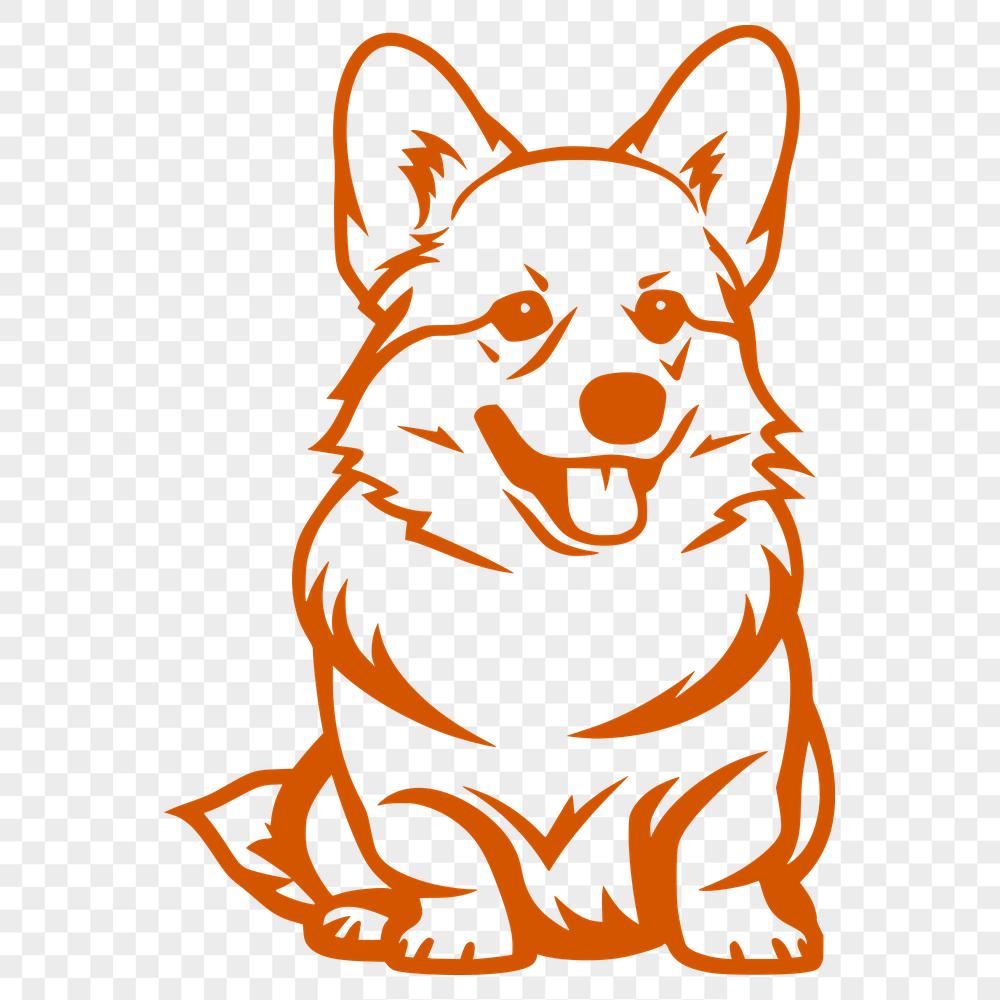 Stunning Sitting Corgi Design