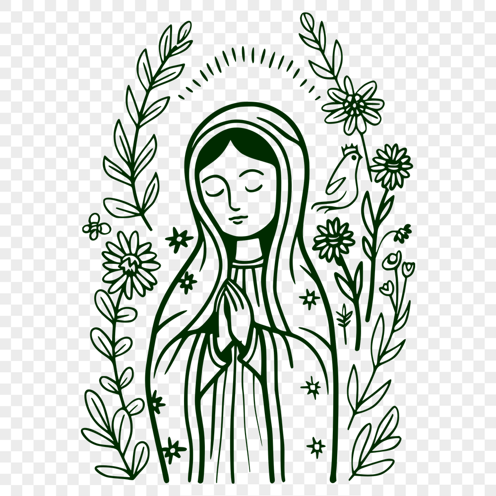 Free Ornate Our Lady Of Guadalupe  Design