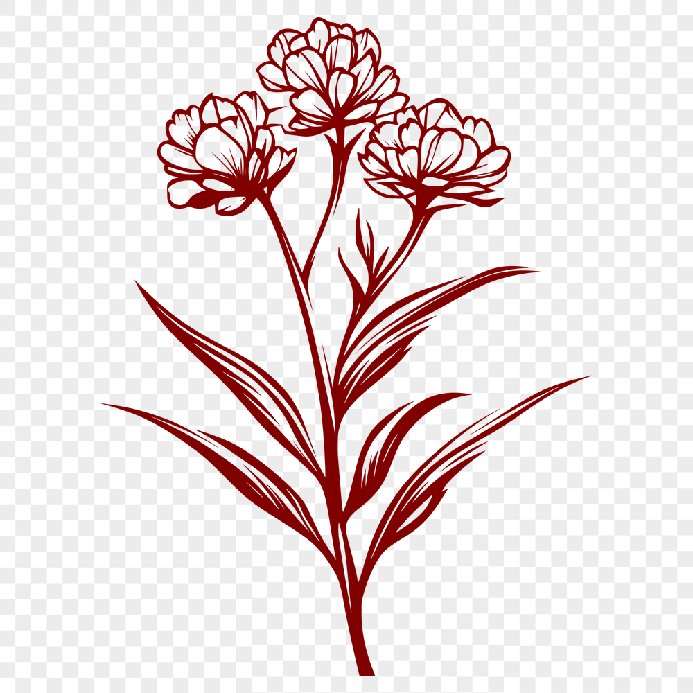 Floral Wild Flower In DXF - Free Digital Download