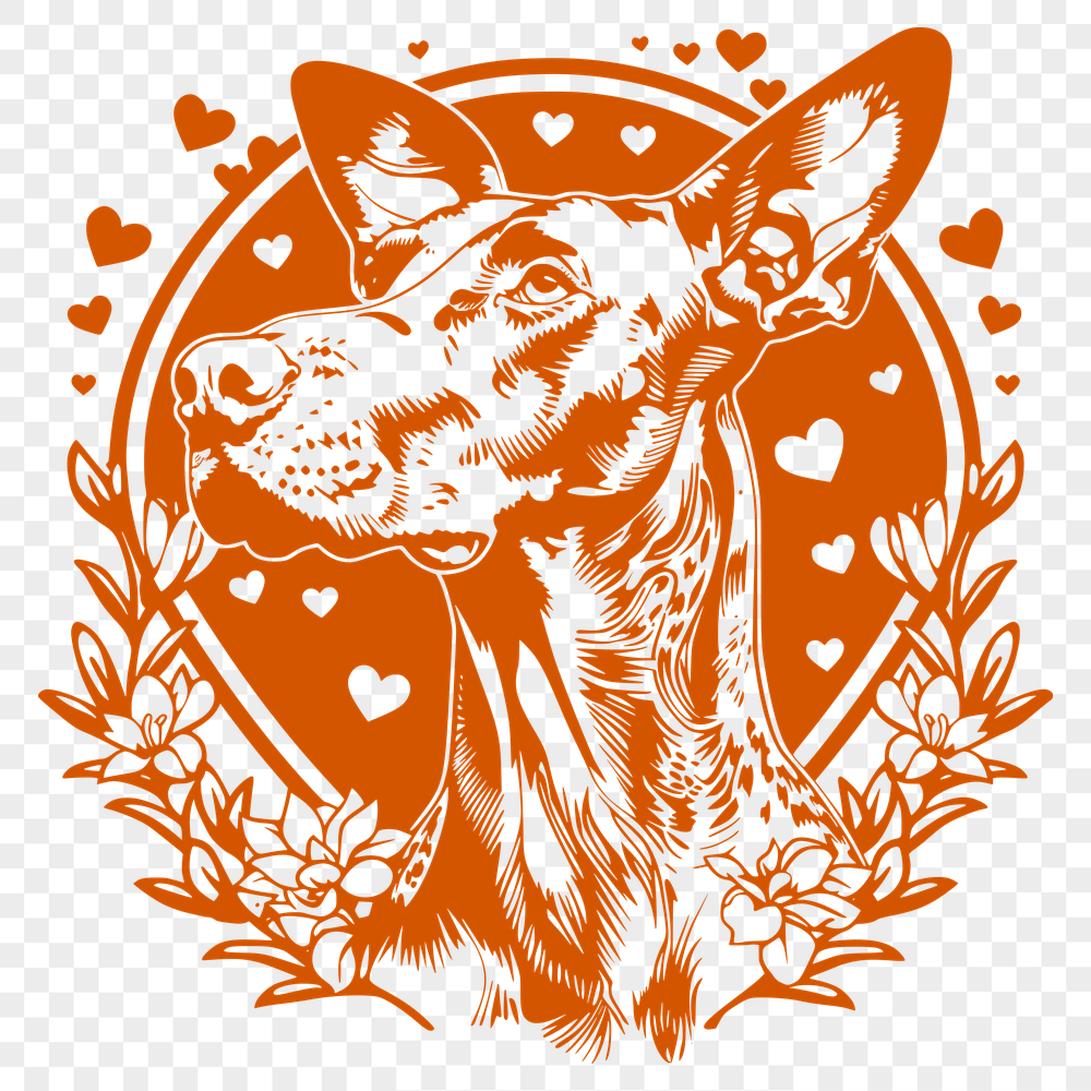 Artistic Great Dane Vector Illustration