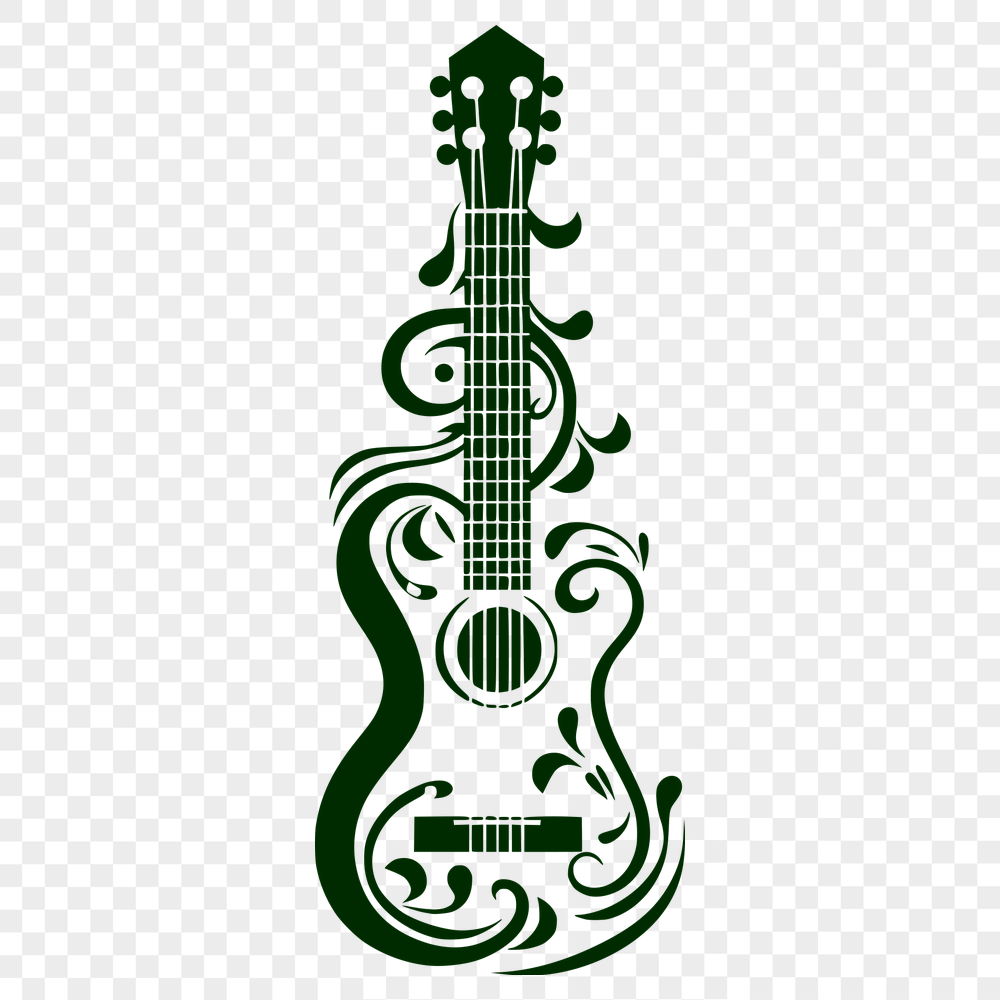 Free Ornate Guitar Illustration