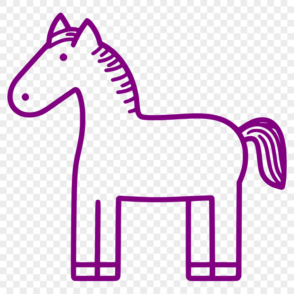 Free Unique Horse Vector Drawing DXF - Commercial Use