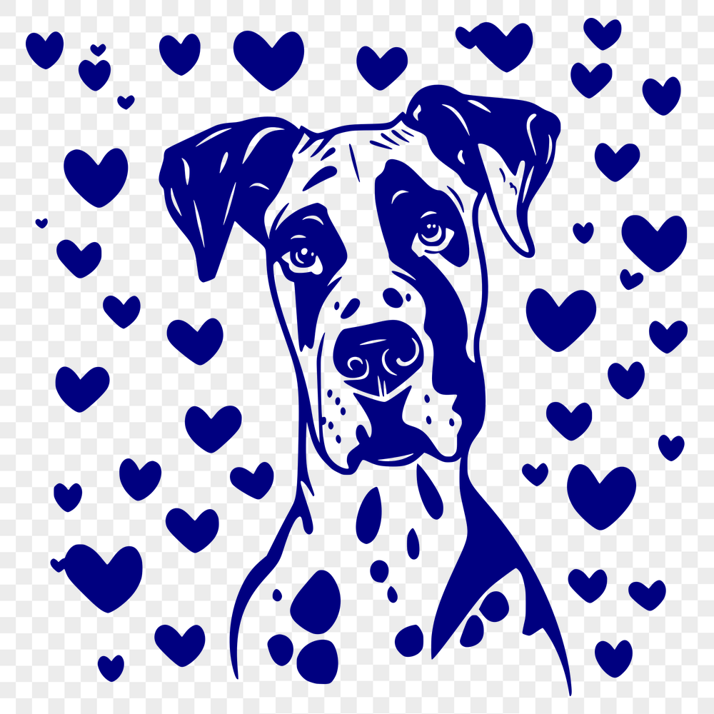 Artistic Great Dane In SVG