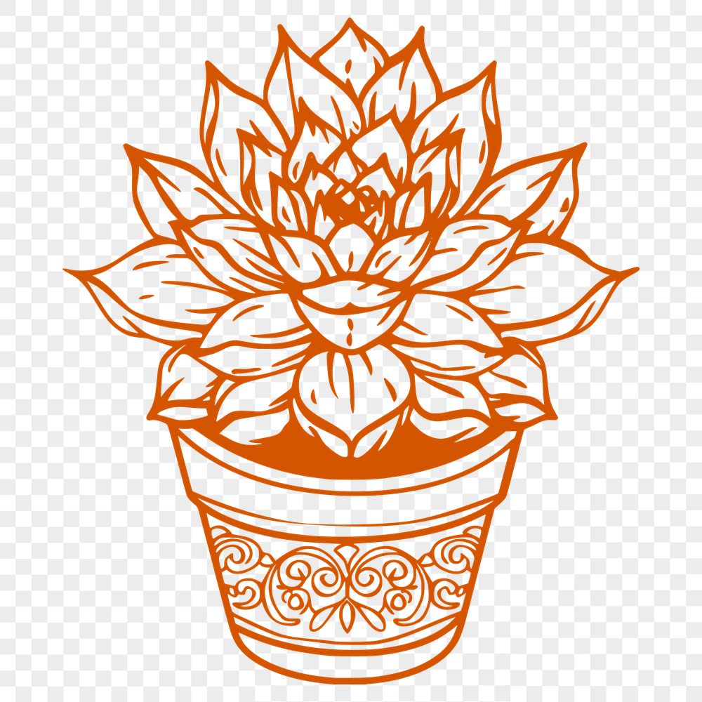 Stunning Plant - Laser Engraver SVG