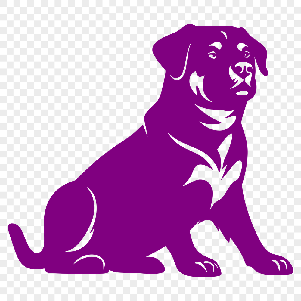 Artistic Sitting Rottweiler DXF