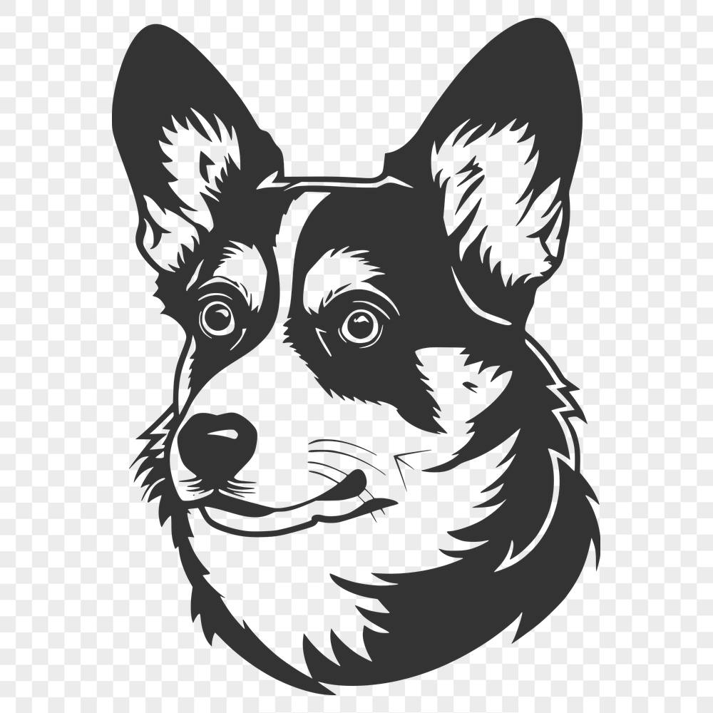 Artistic Welsh Corgi Vector Image