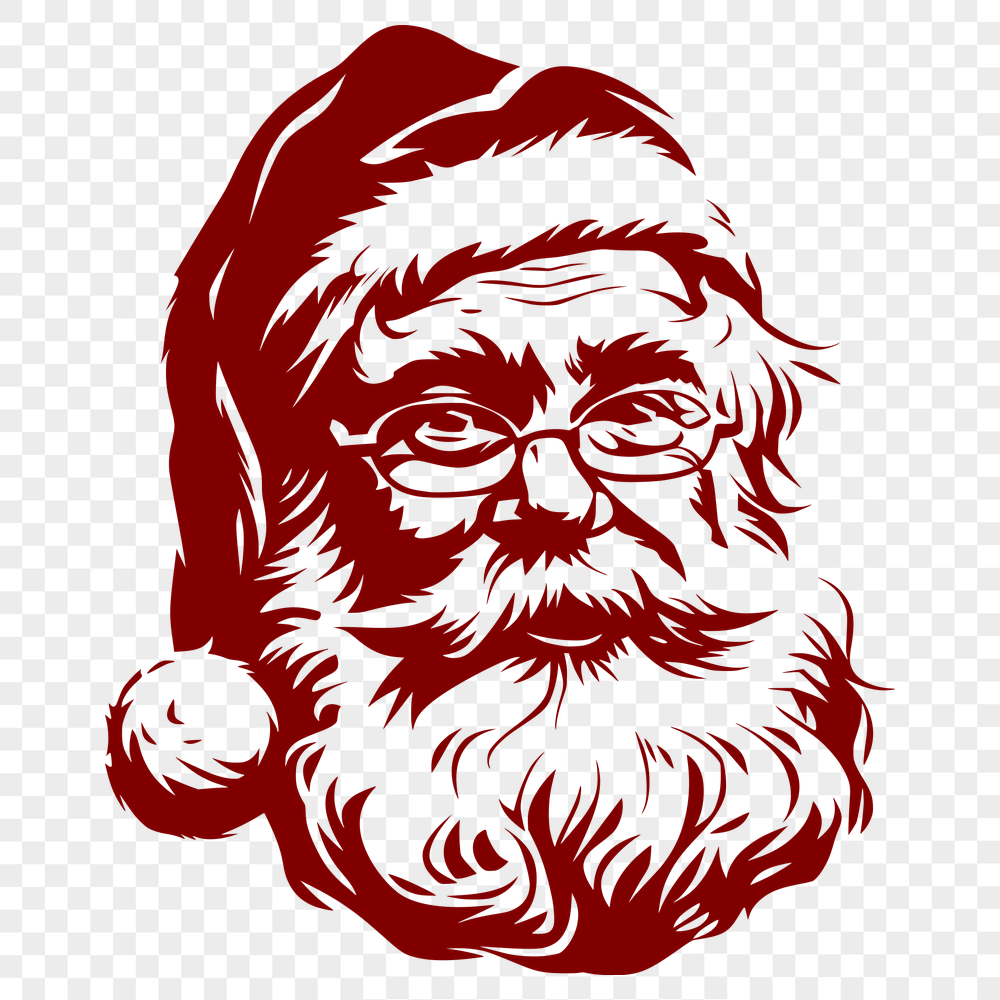 Creative Father Christmas - SVG Format