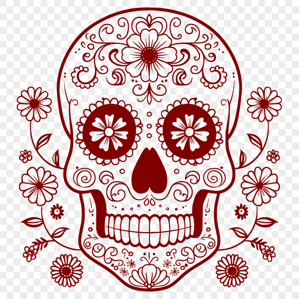 Beautiful Skull - Halloween PNG