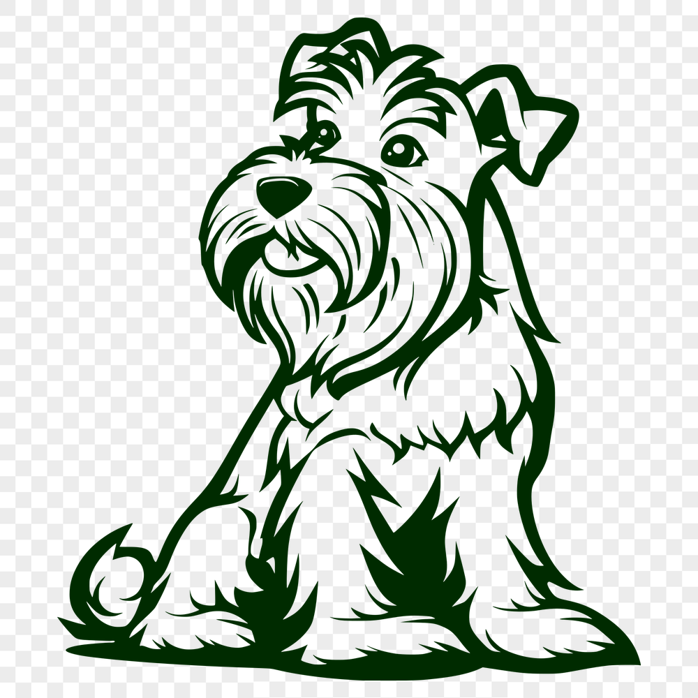 Beautiful Miniature Schnauzer Decal