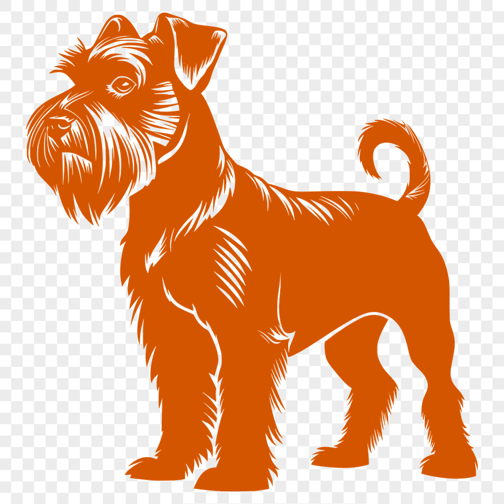 Creative Standing Miniature Schnauzer PNG