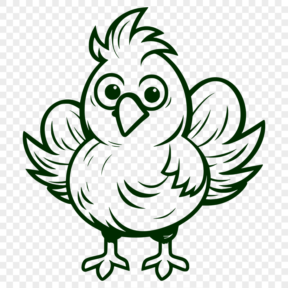 Free Stunning Chicken Vector Drawing