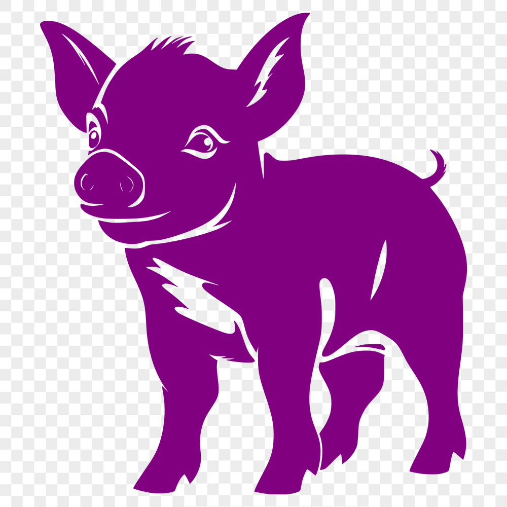 Artistic Pig Vector Craft File