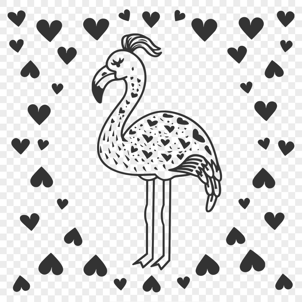 Unique Flamingo Clip Art