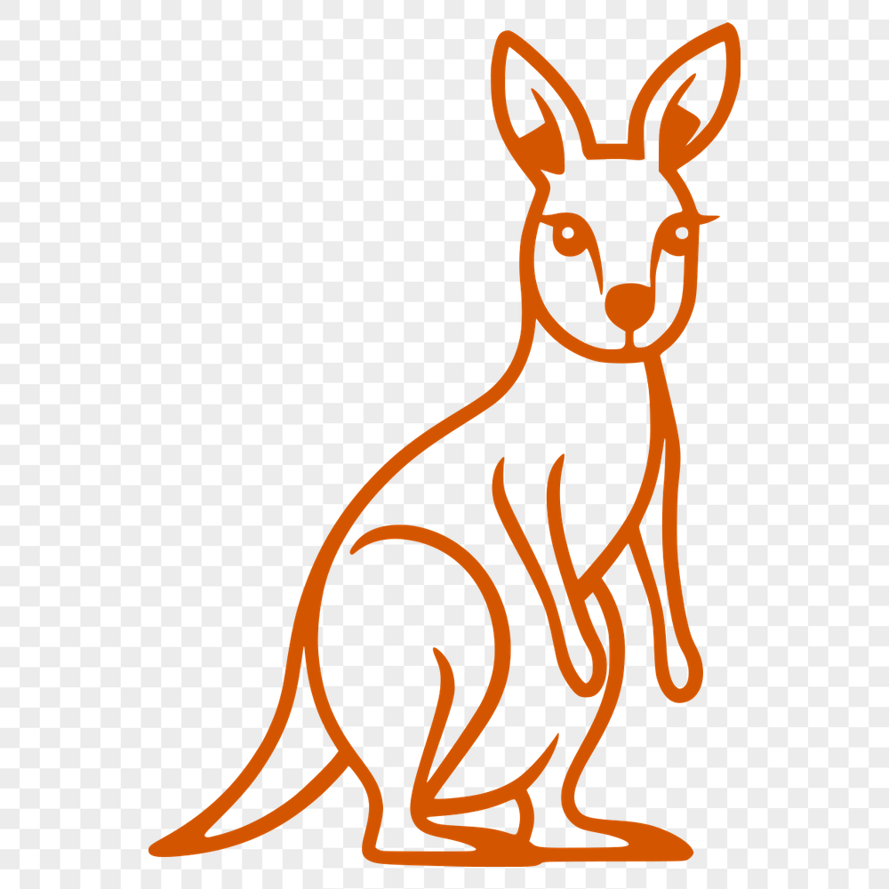 Free Unique Kangaroo Illustration