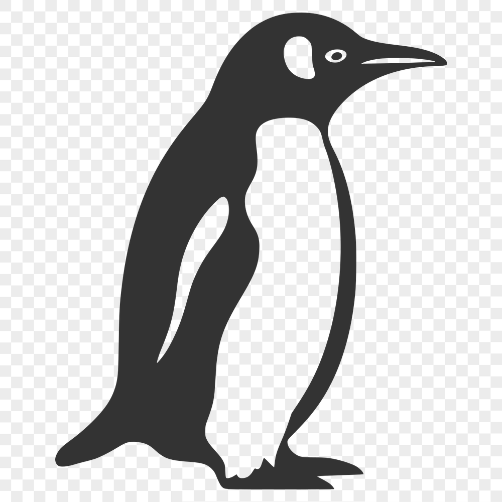 Artistic Penguin Stencil